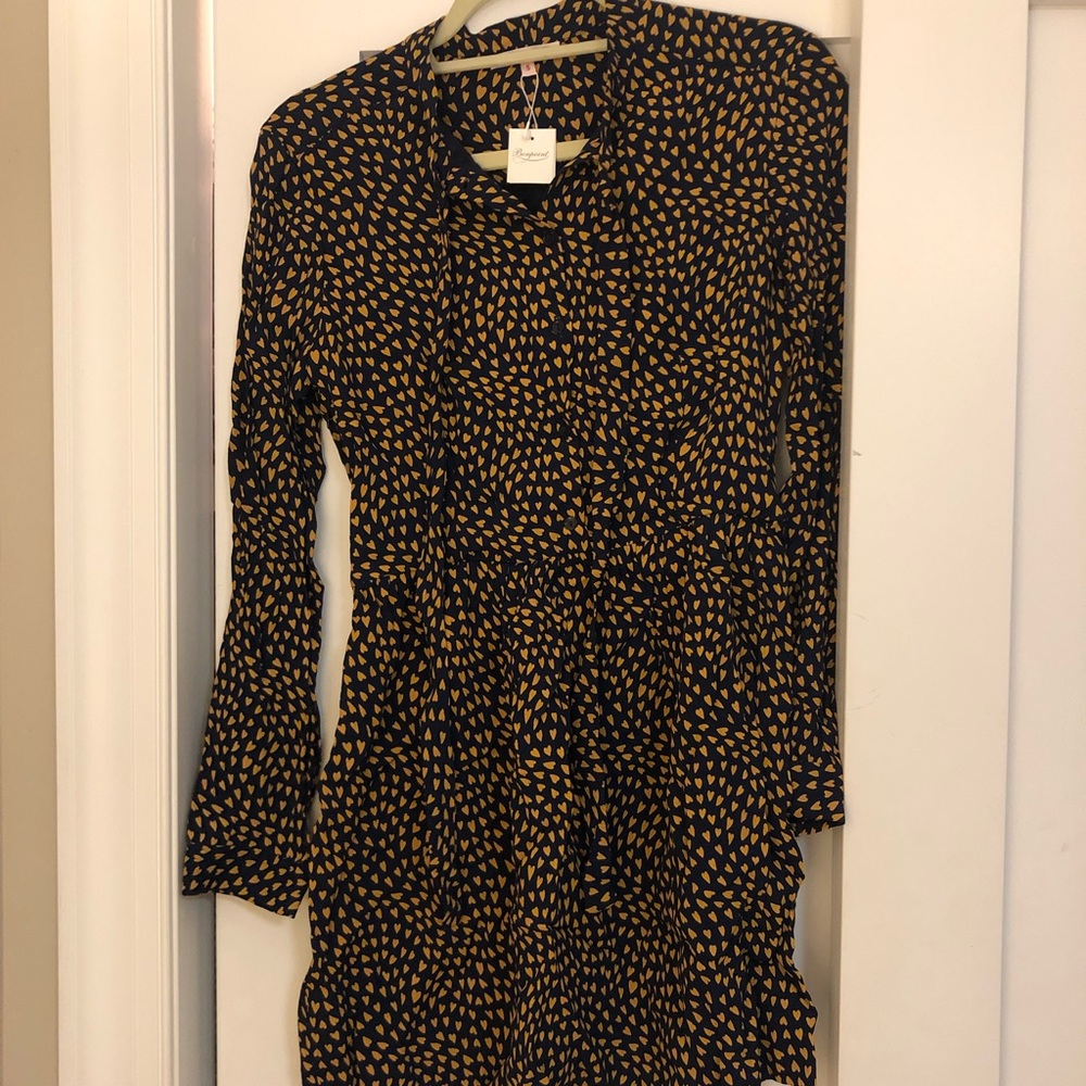 Bonpoint navy and yellow dress